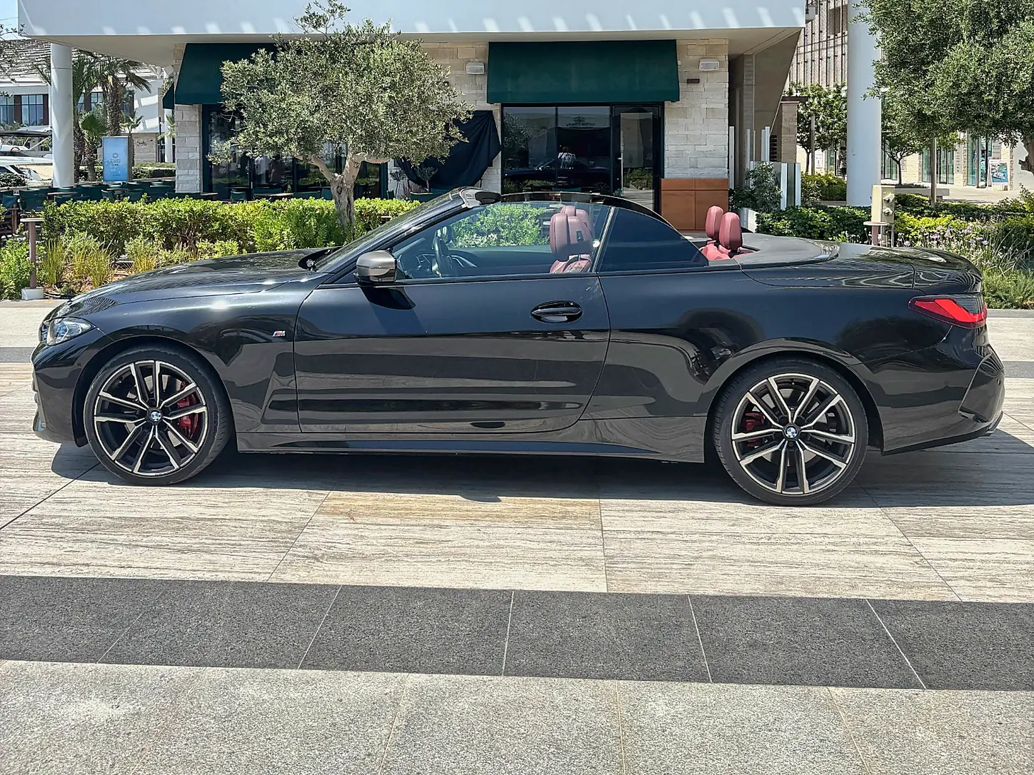 BMW M440i Cabrio - side profile with roof open
